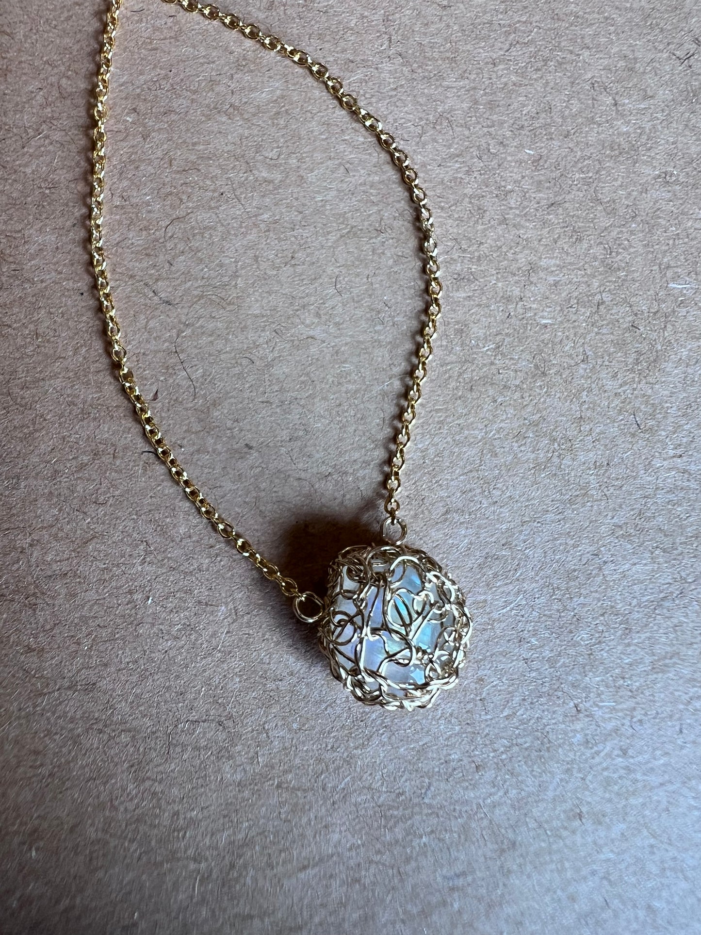 Luna Veil Moonstone 14kt Gold Necklace