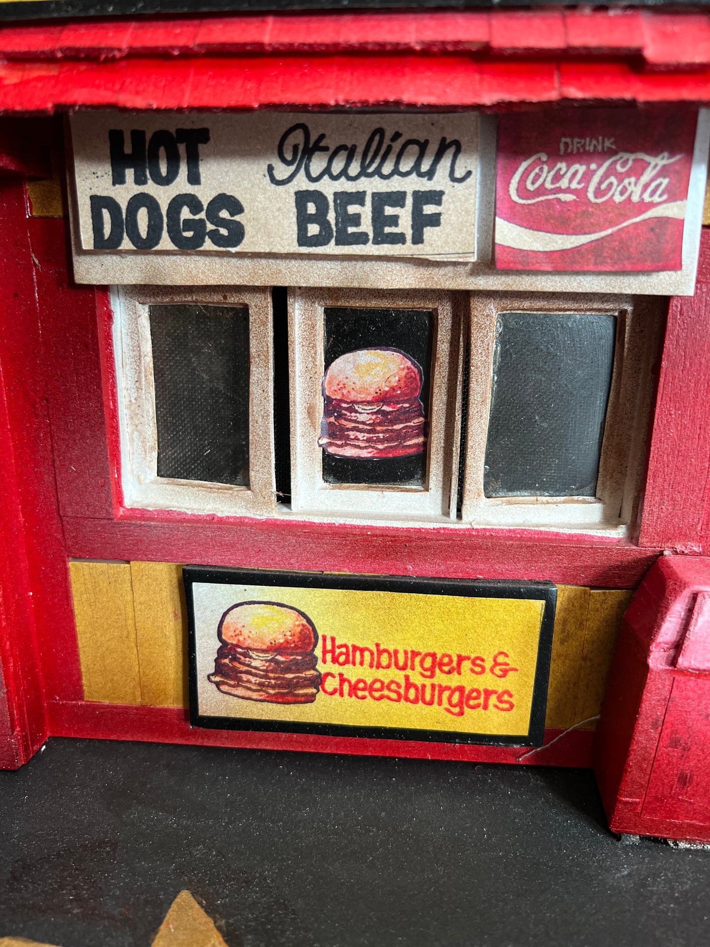 Jim's Hot Dogs & Chili Dogs - Shadow Box by Artist Dick Dahlstrom