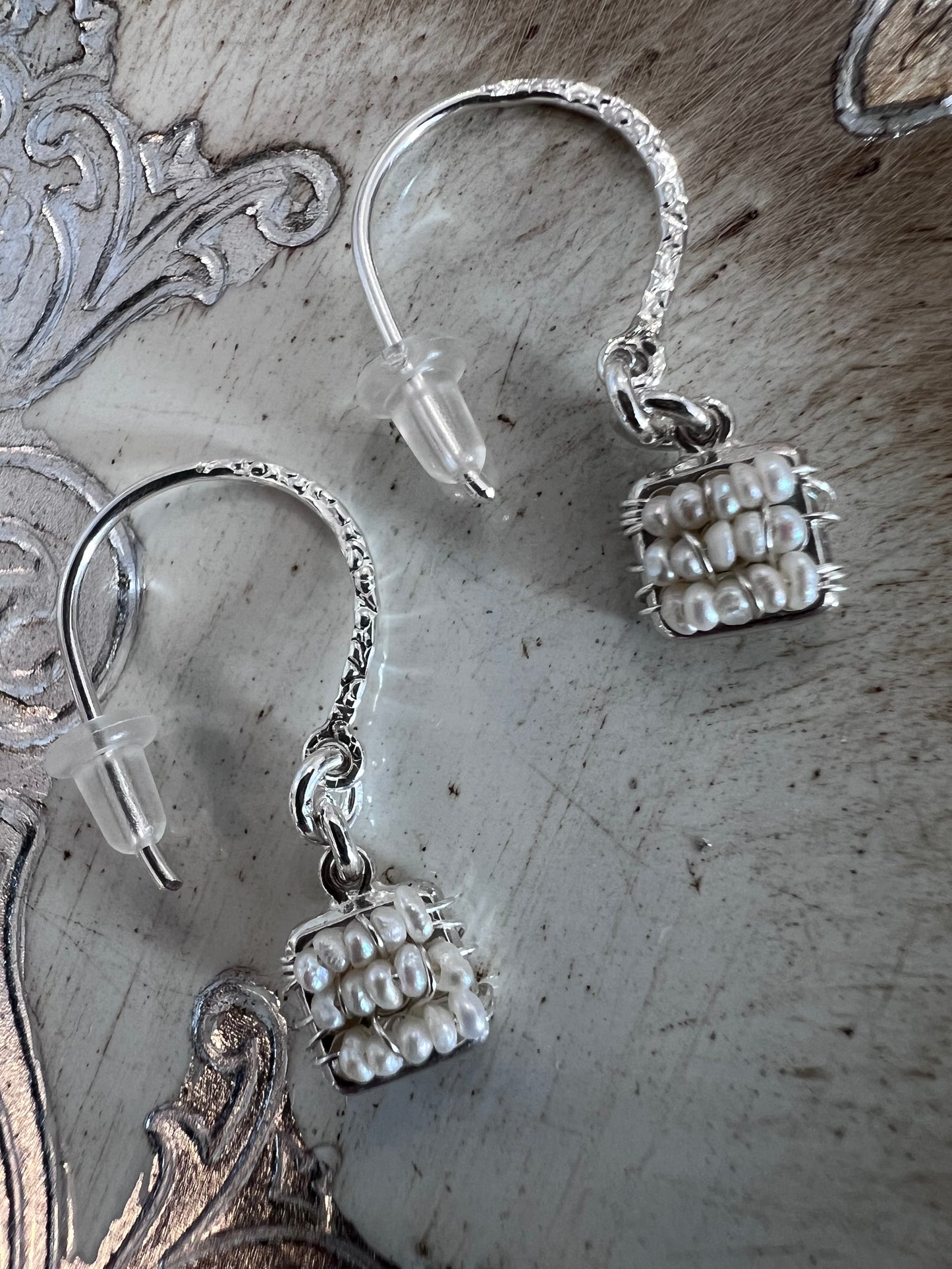 The Avery Earrings - Fresh Water Pearls & Sterling Silver