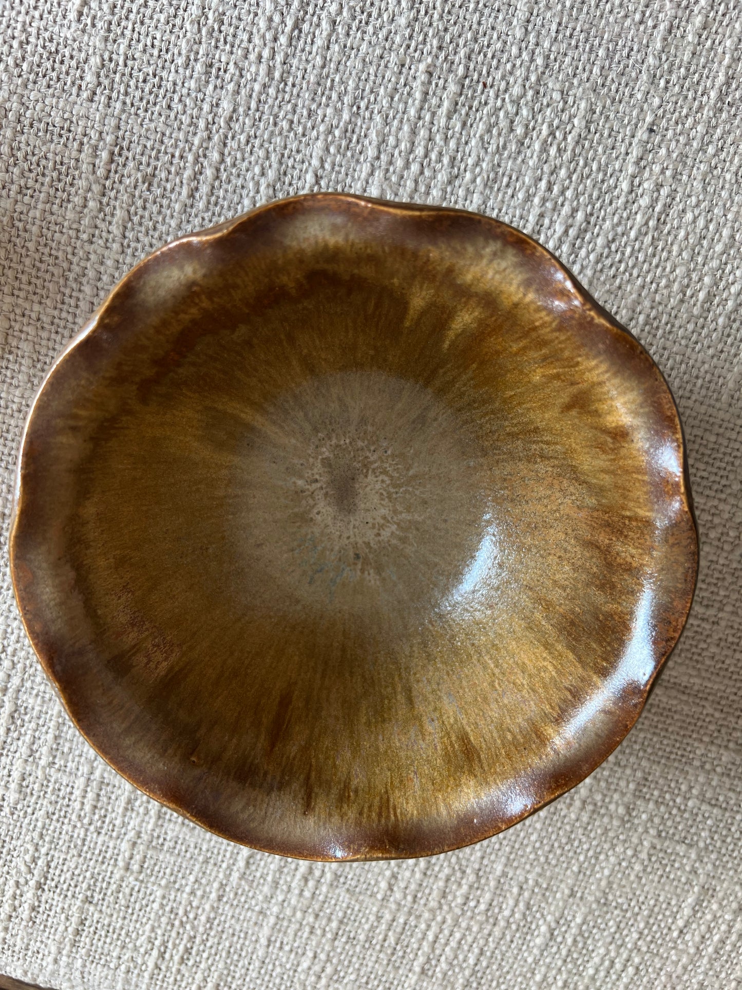 Wild Pinto Wavy Bowl - Handmade by Ceramic Artist Natalie Zelman