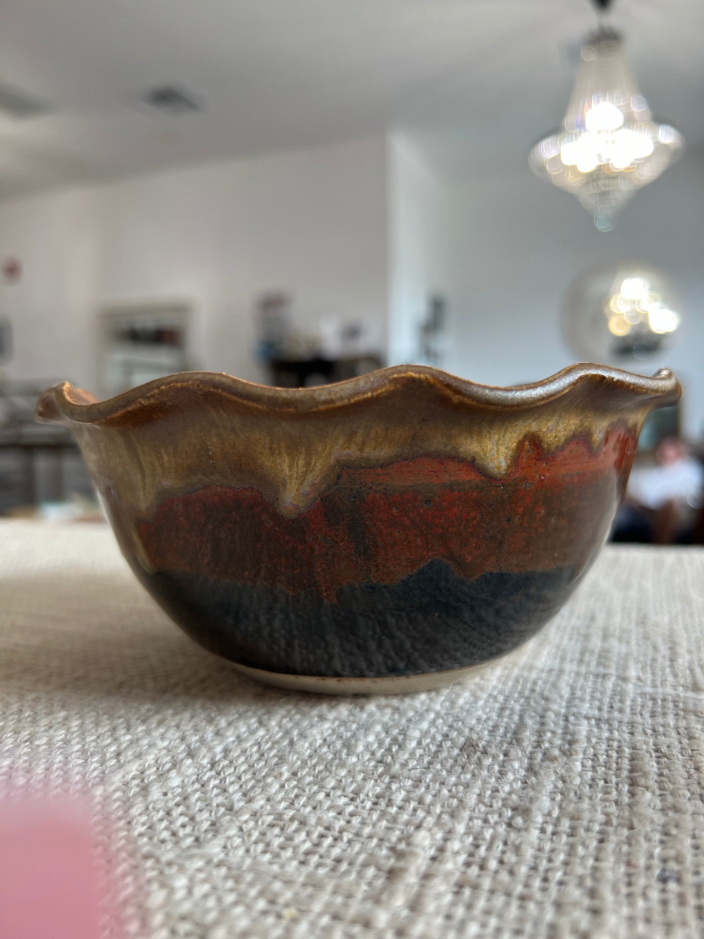 Wild Pinto Wavy Bowl - Handmade by Ceramic Artist Natalie Zelman