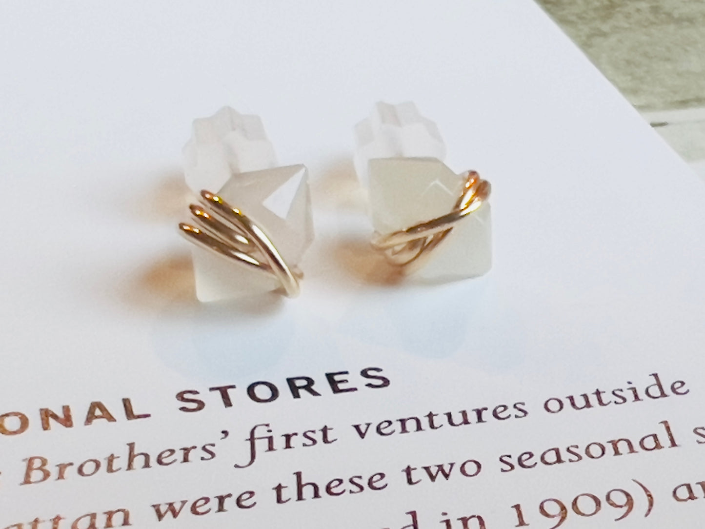 Piccola Luna Moonstone Studs