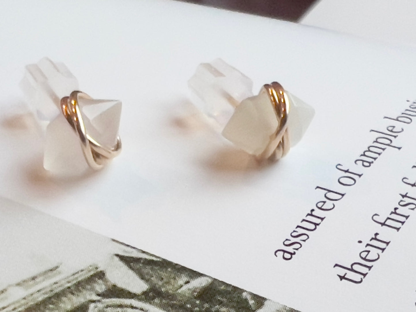 Piccola Luna Moonstone Studs