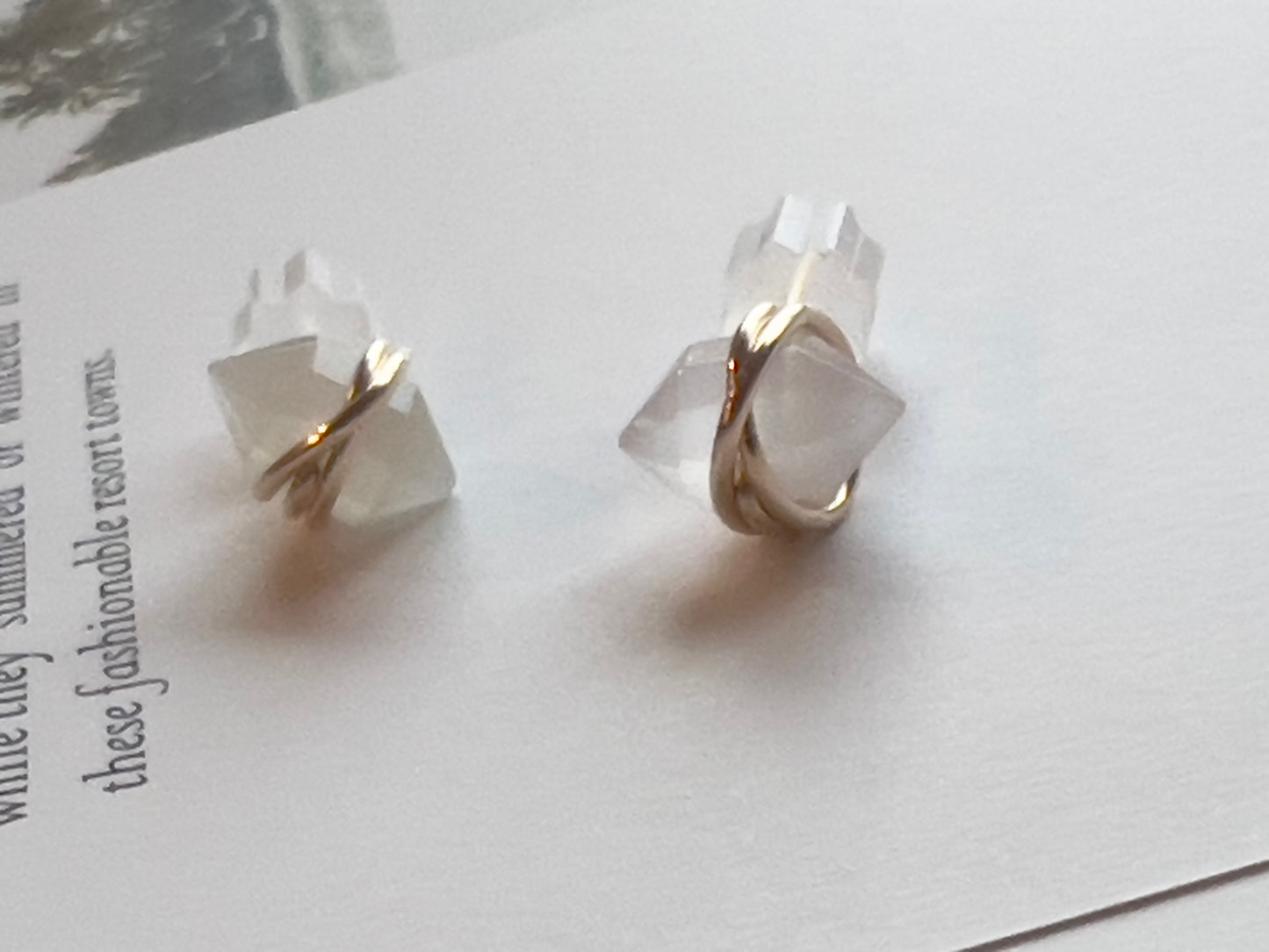 Piccola Luna Moonstone Studs
