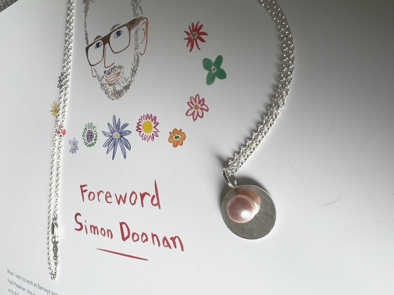 The Tara - Pink Silvery Pearl & Silver Necklace