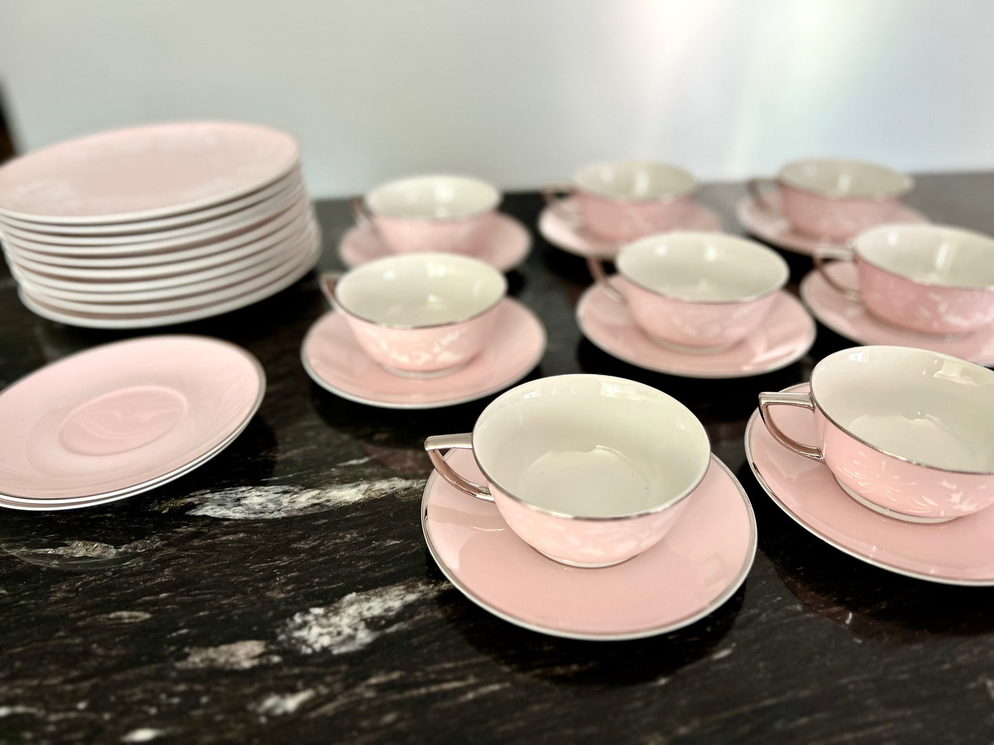 Baby Pink “Parisienne” China by Royal Jackson - 28 Piece Set