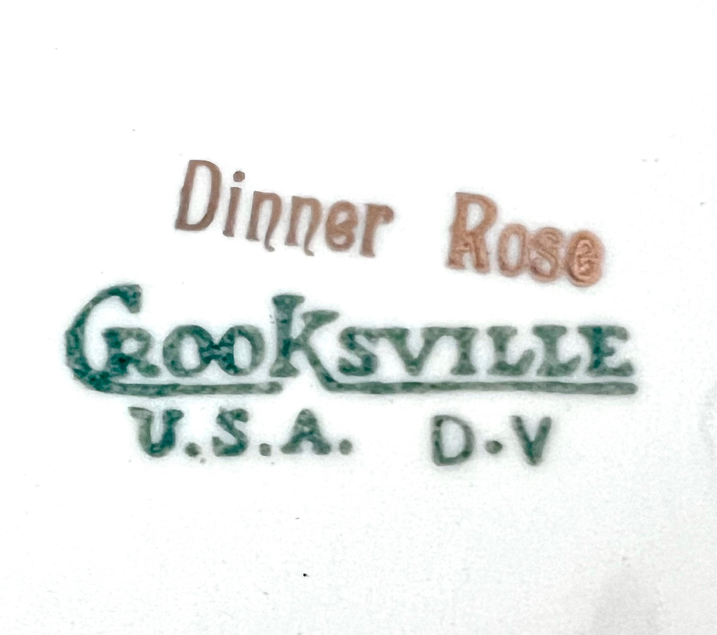 Teacups & Saucers - Vintage "Dinner Rose" Crooksville Dinnerware