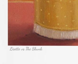 Lisette vs The Skunk Art Print - Framed Fine Art Print