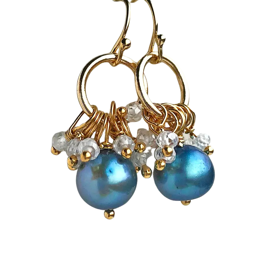 Blue Pearl 14kt Gold Fill Earrings