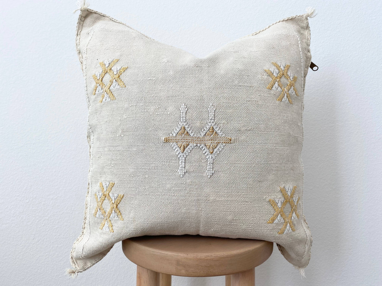 Desert Sand Silk Sabra Pillow with Feather Insert