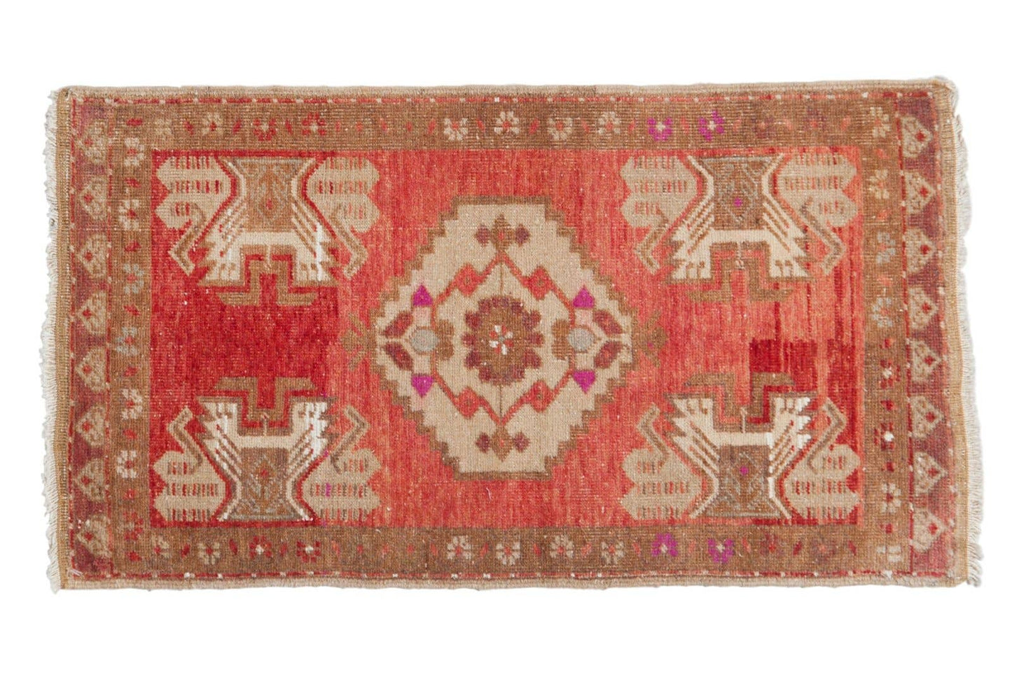 Vintage 1980s Handwoven Distressed Turkish Oushak Rug