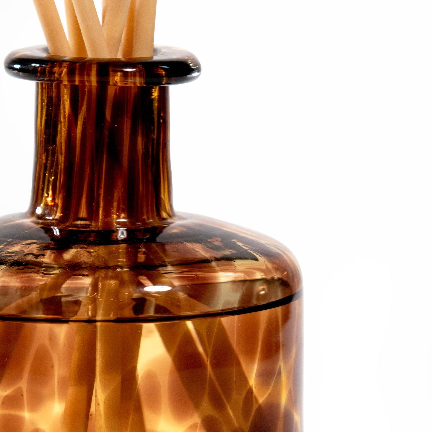 Sugared Amber Diffuser in Tortoise Shell Glass