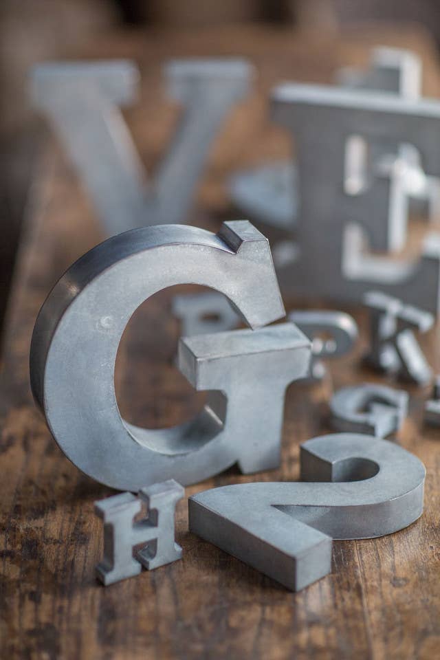 Metal Zinc Alphabet Letter: O