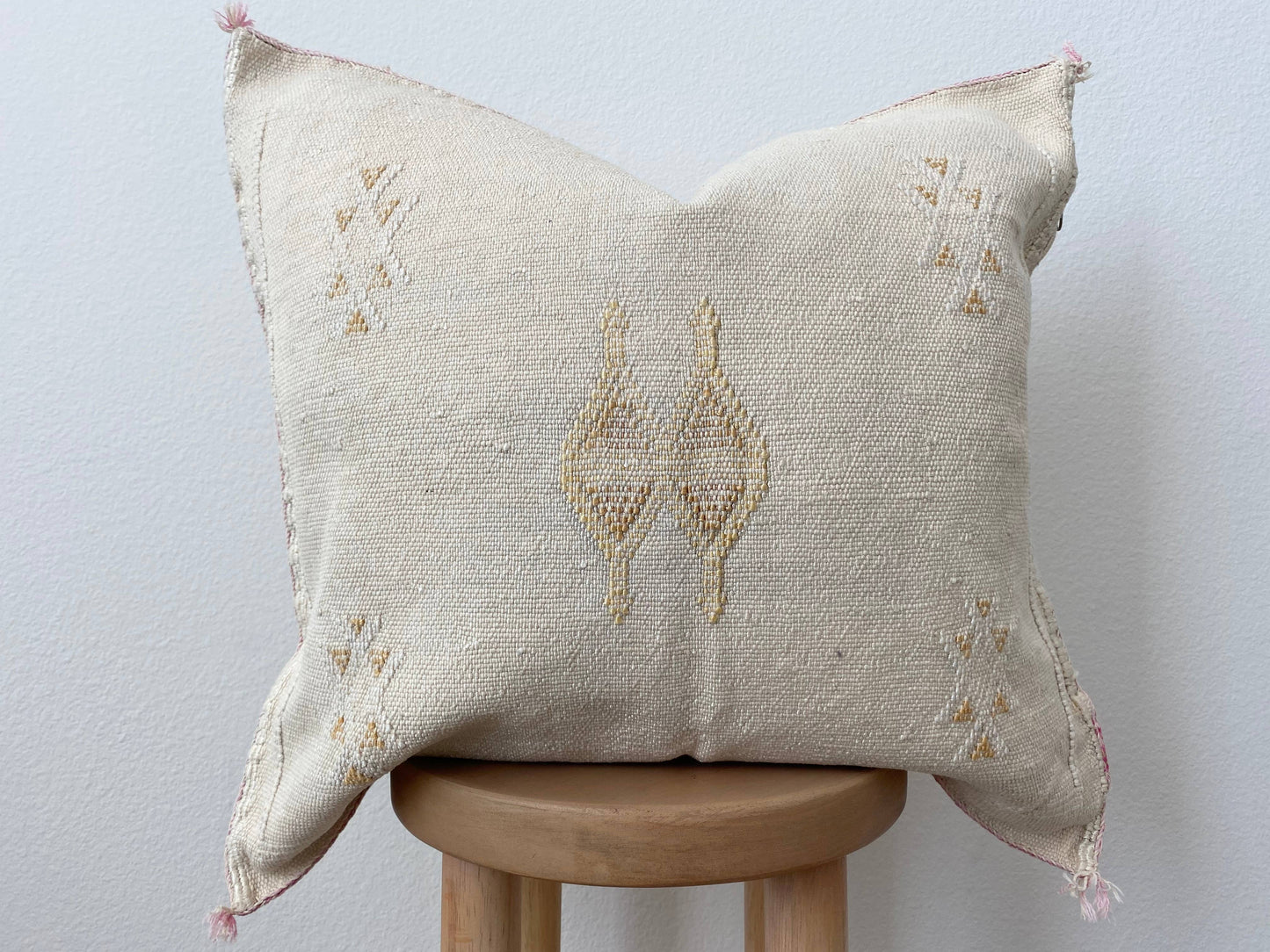 Desert Sand Silk Sabra Pillow with Feather Insert