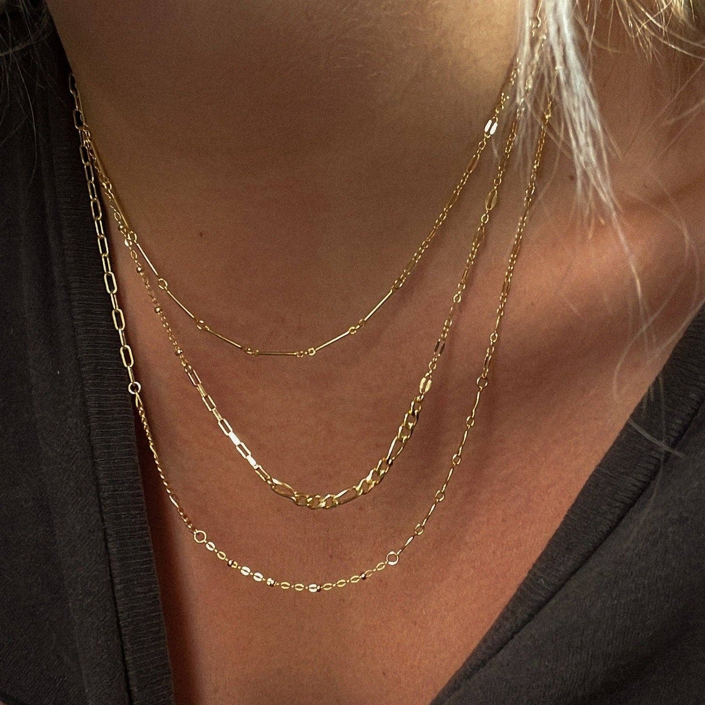 Woven Chain 14kt Gold Fill Necklace - 18"