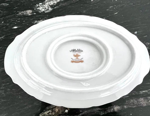 Gravy Boat with Underplate - Vintage Aladdin Fine China “Fiesta” Occupied Japan Dinnerware Circa 1945-1952