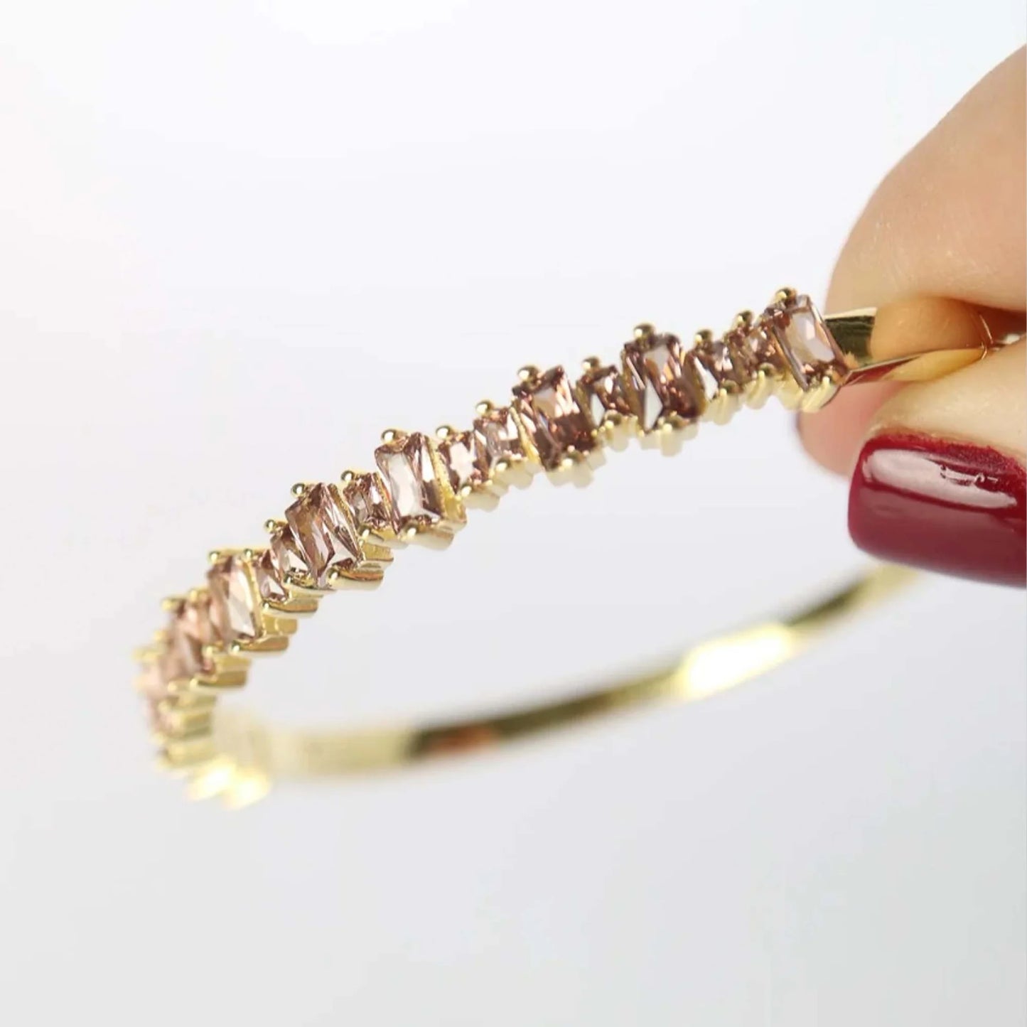 Rhodolite 18kt Gold Vermeil Bangle Bracelet