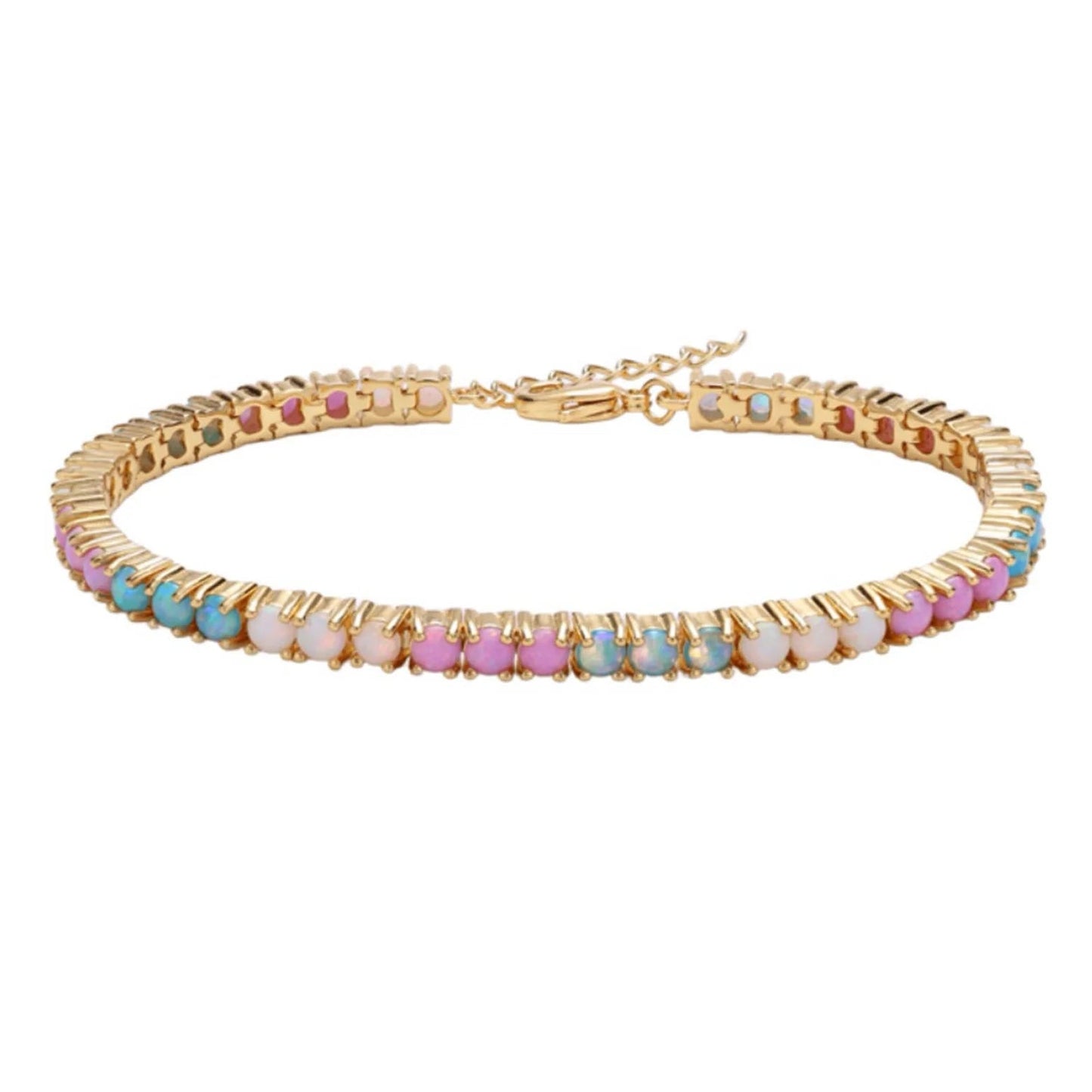 Lab Opal Ombre Tennis Bracelet