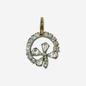 Vintage Rhinestone Four Leaf Clover Charm