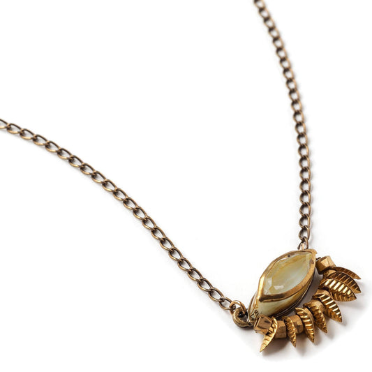 Crystal Green Eye Necklace