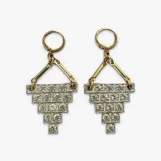 The Bridget - Refashioned Vintage Rhinestone Earrings