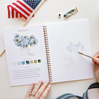 Americana Watercolor Workbook by Watercolor Artist Emily Lex
