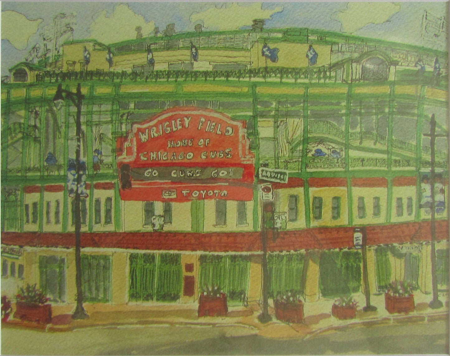 Wrigley Field Framed Print by Maggie Caravello