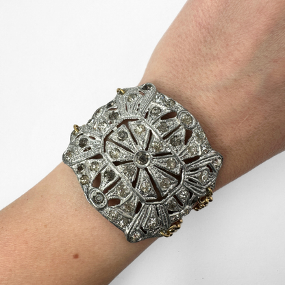 The Lucienne - Refashioned Vintage Rhinestone Bracelet