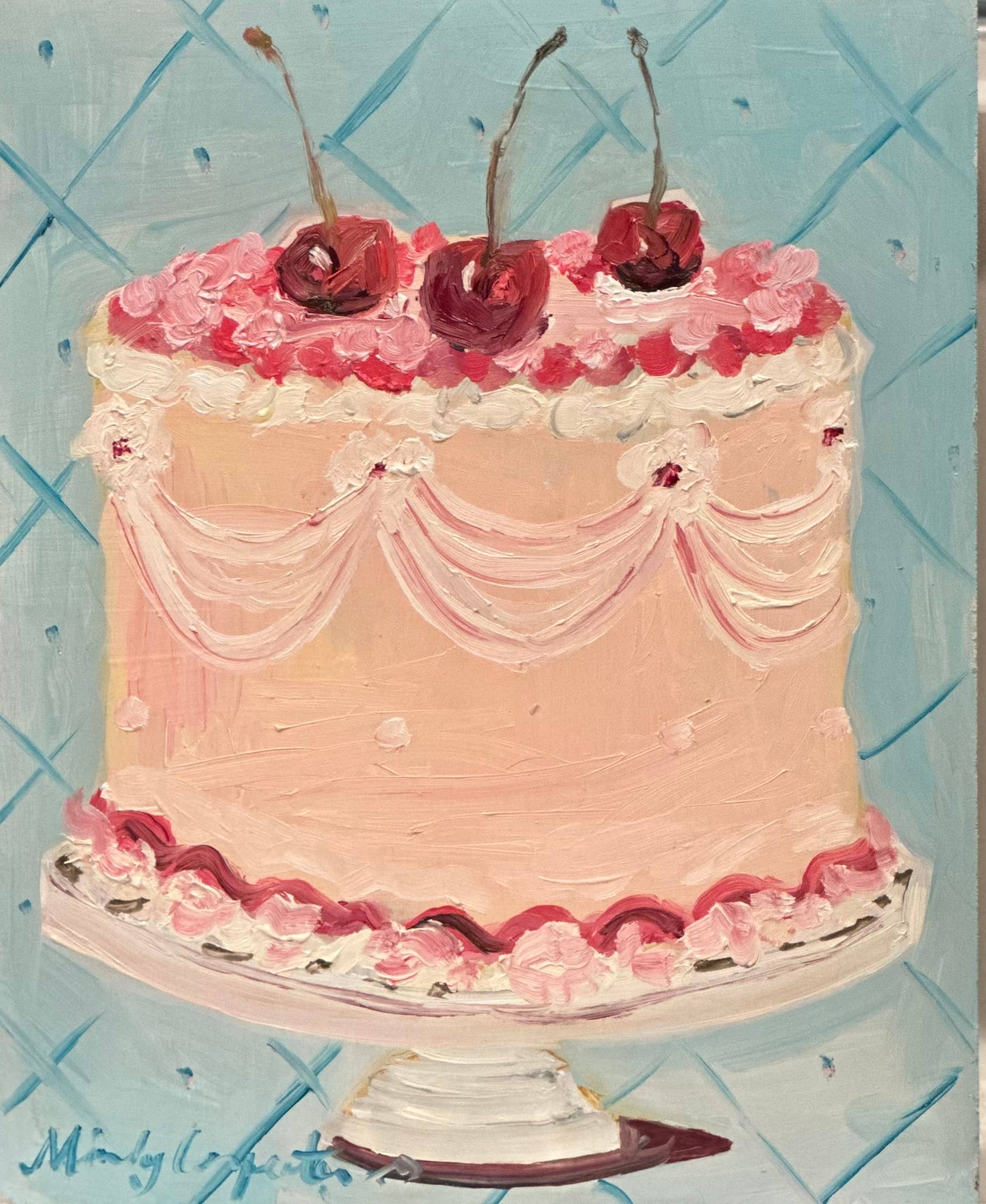 Pink Party Cake Greeting Card