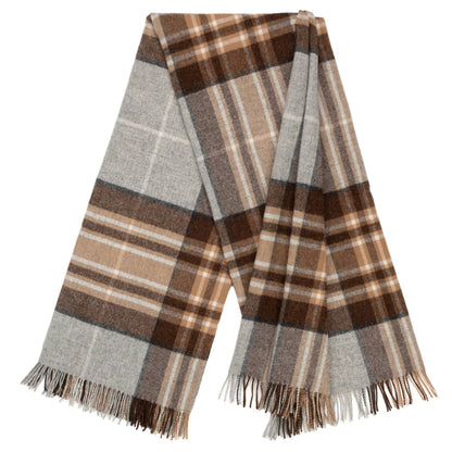 McKellar Tartan Highland Tweeds Shetland Lambswool Throw - Woven in England