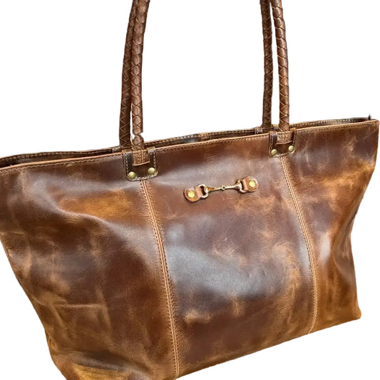 Chocolate Brown Distressed Leather Purse
