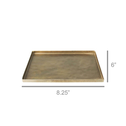 Tulum Tray, Brass - Rect Lrg: Brass / Aluminum