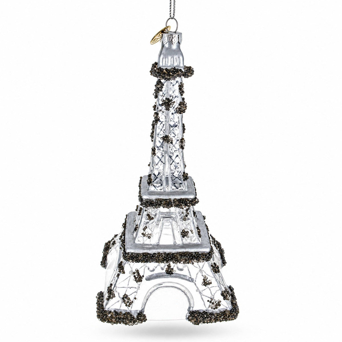 Eiffel Tower Paris Blown-Glass Hand Painted Ornament