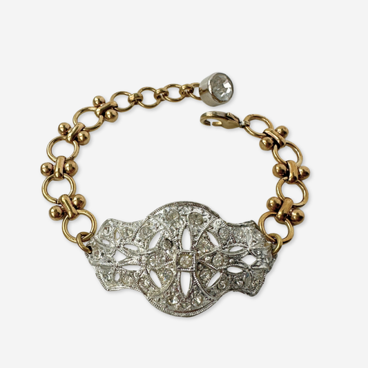 The Hazel - Repurposed Vintage Art Deco Rhinestone Bracelet