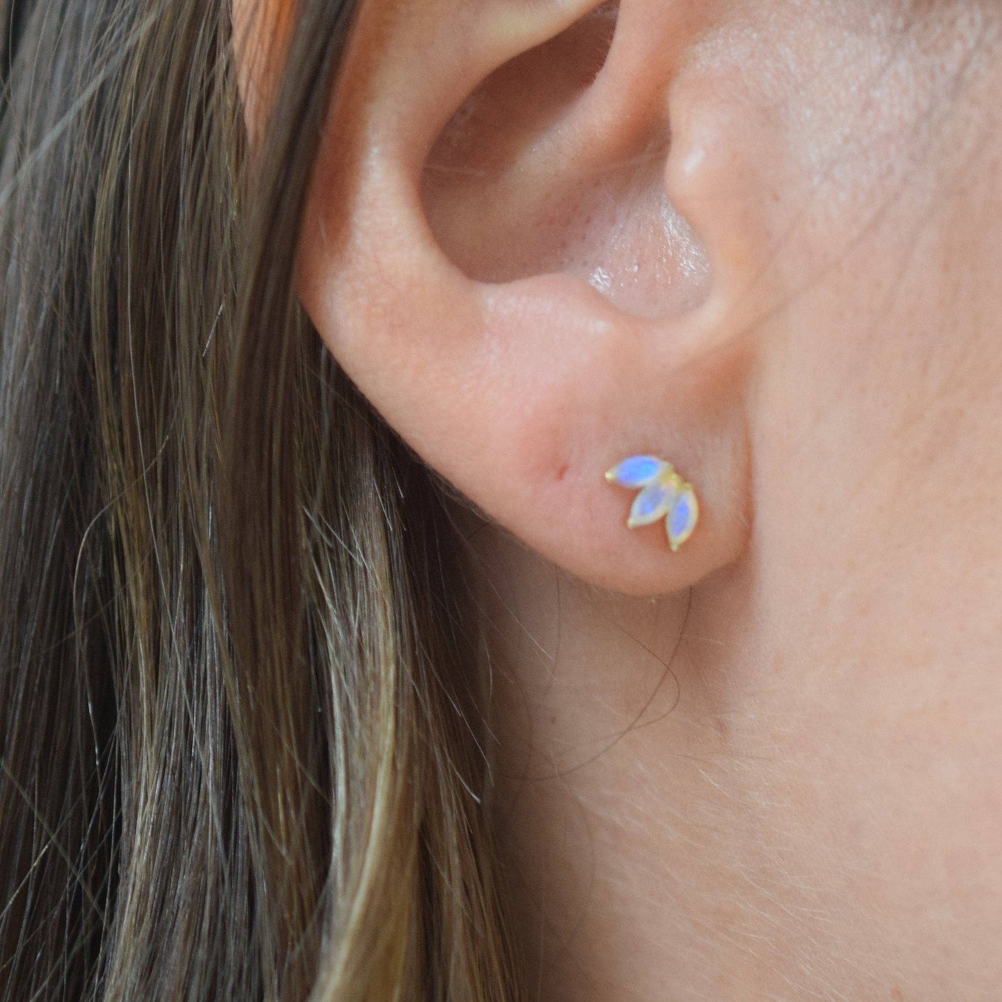 Nightbloom Earrings, Ethiopian Opals and 14kt Gold