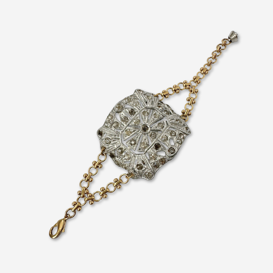 The Lucienne - Refashioned Vintage Rhinestone Bracelet