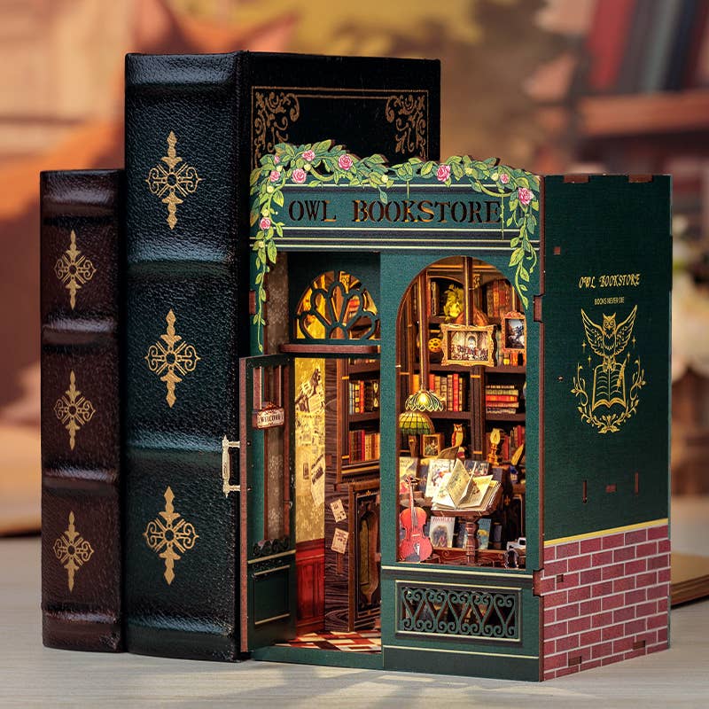Owl Bookstore Book Nook Kit