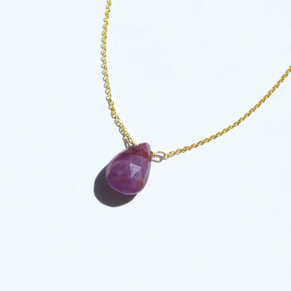Ruby 14kt Gold Fill Necklace