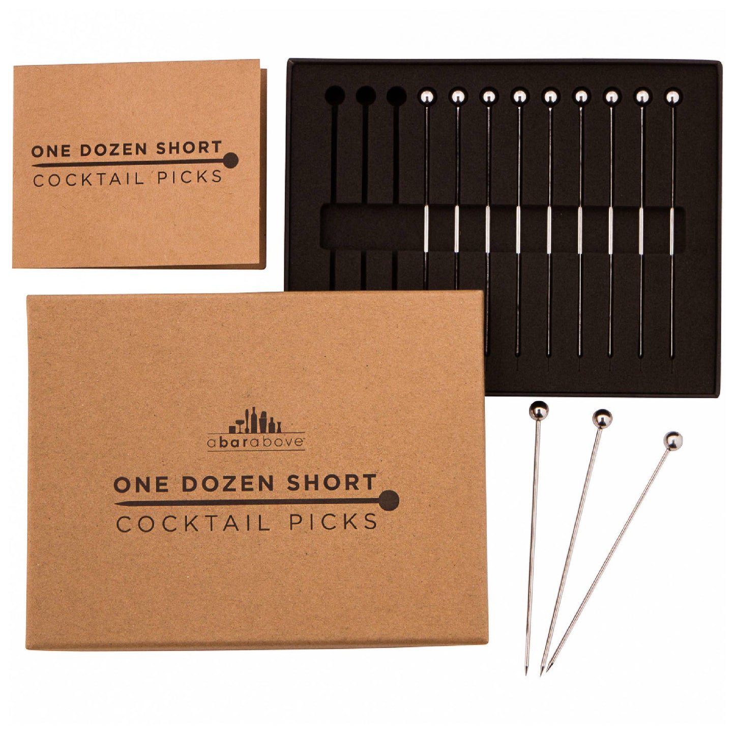 Stainless Steel Cocktail Picks 12 Piece