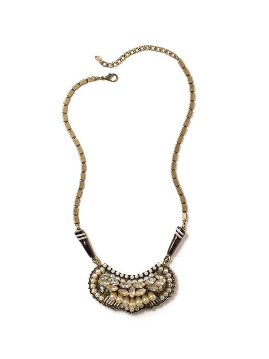 Rhinestone & Faux Pearl Necklace