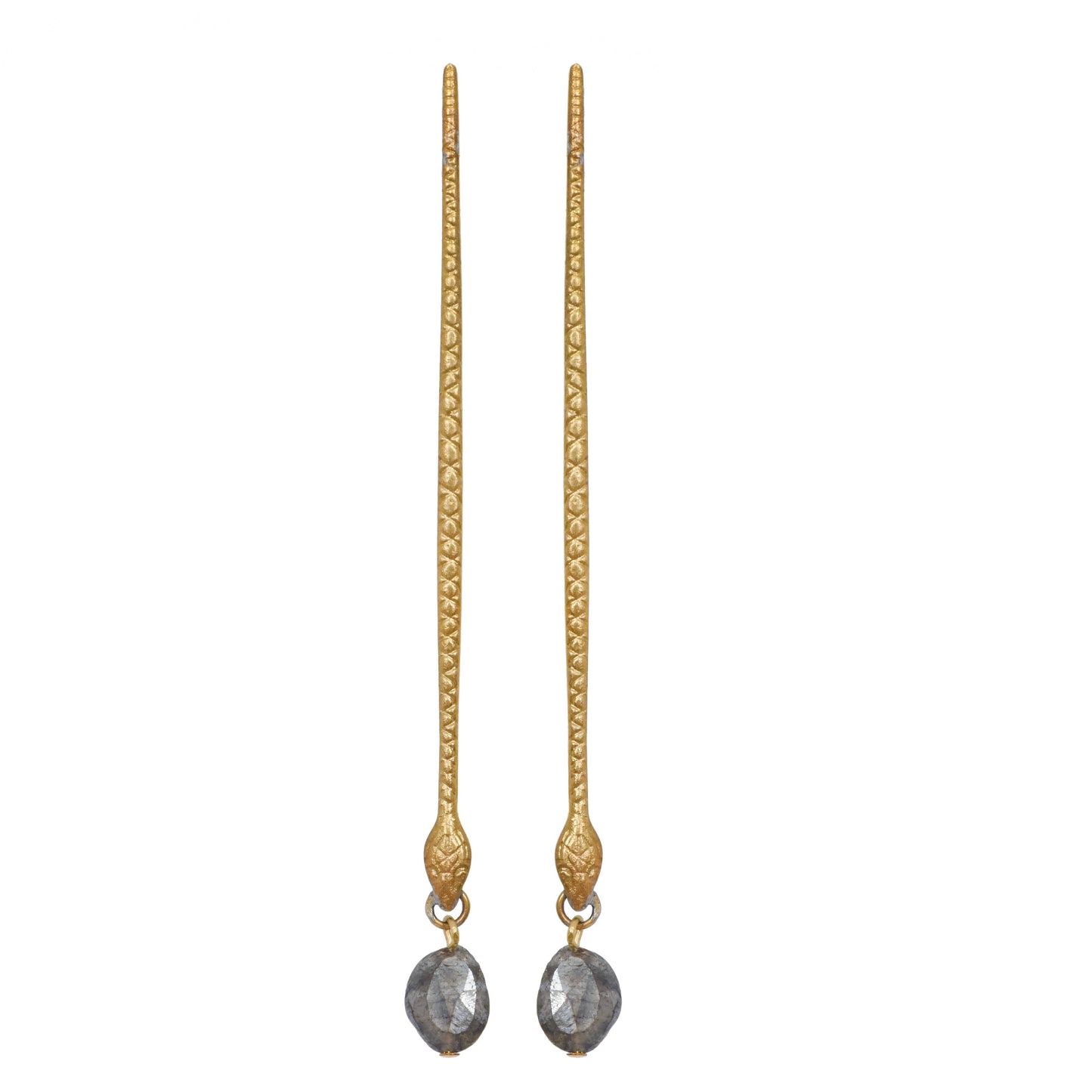 Naya Labradorite Snake Earrings