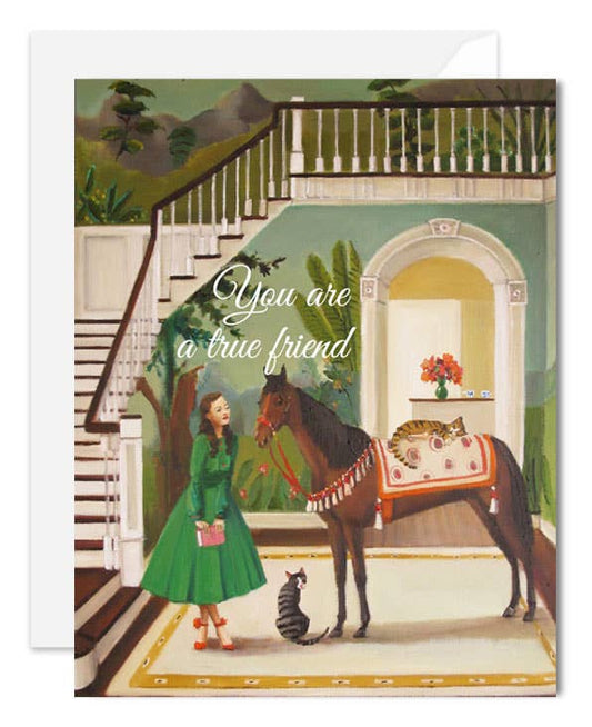 You Are A True Friend Card – Art Print by Janet Hill