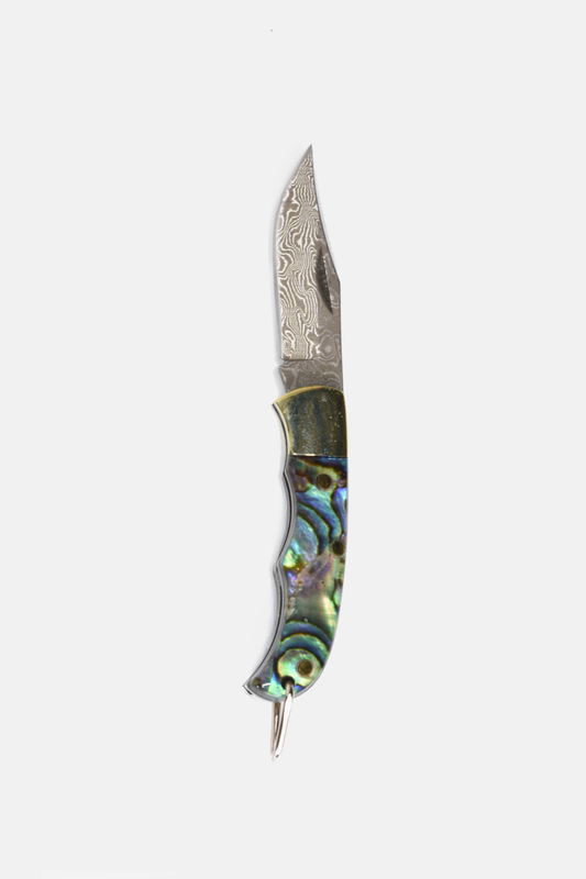 Abalone Inlay Folding Knife