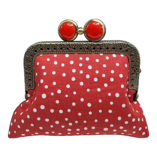 Polka Dot Red Handmade Pouch by Kiki & Syds