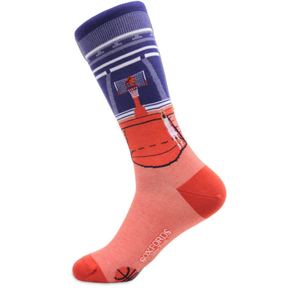 "Jump Shot" - Soxfords NY Basketball Themed Fine Men's Socks