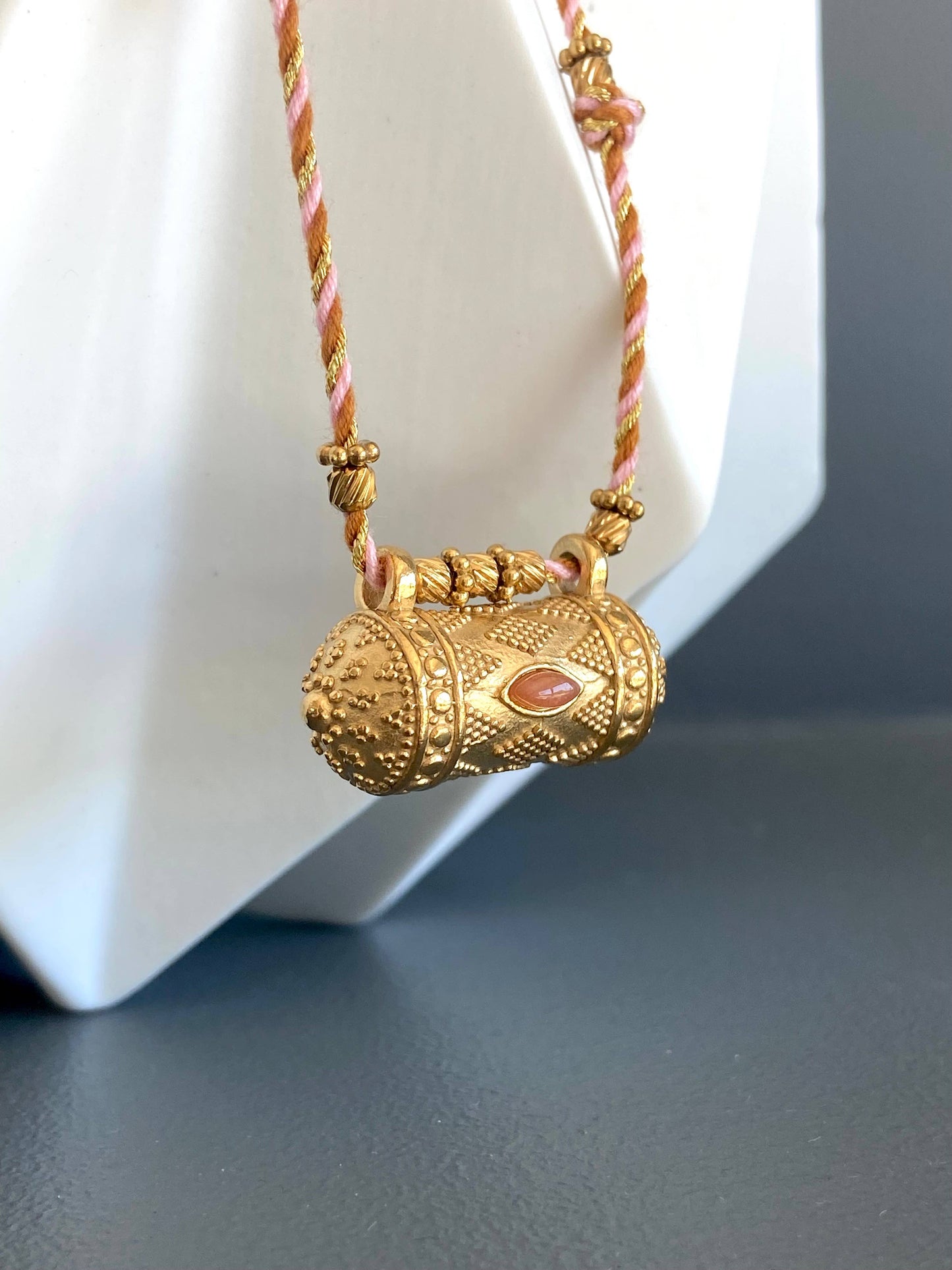 French Carnelian Talisman Necklace