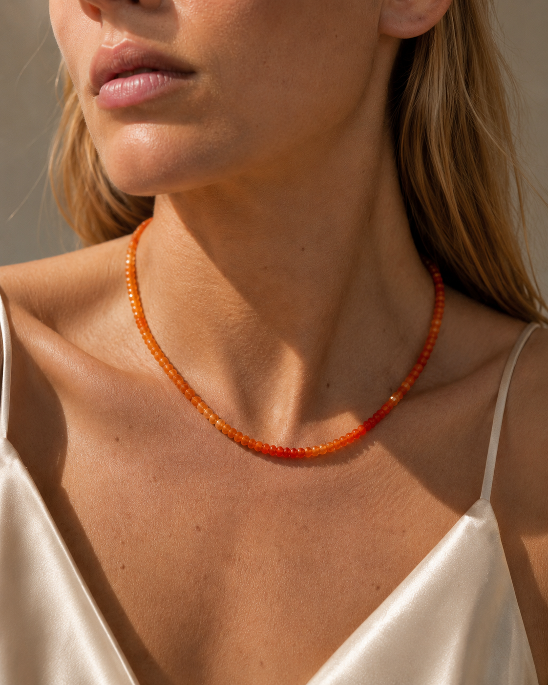 Carnelian Ombre Gemstone Necklace