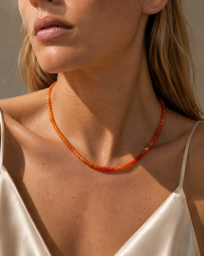 Carnelian Ombre Gemstone Necklace