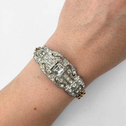 The Genevieve - Repurposed Vintage Art Deco Rhinestone Bracelet