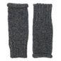 Charcoal Alpaca Fingerless Knit Gloves